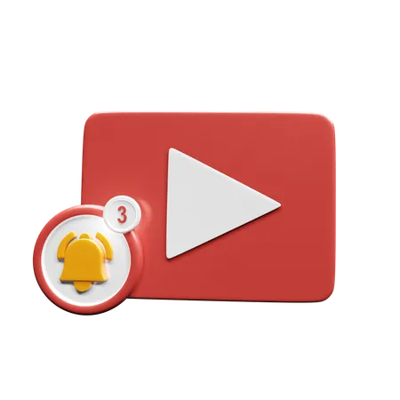 Free Notificação gratuita do youtube  3D Icon