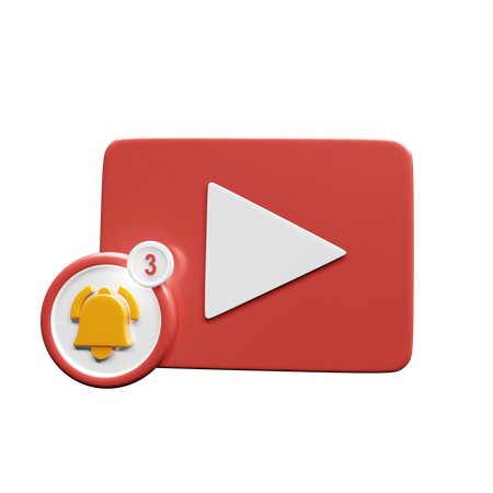 Free Notificación gratuita de YouTube  3D Icon