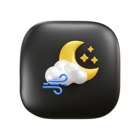 Free Nube clima ventoso  3D Icon