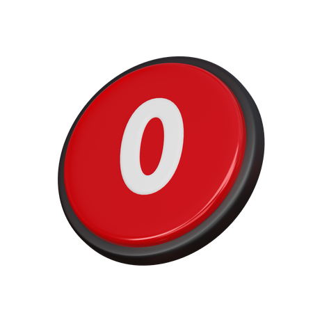 Free Number 0  3D Icon