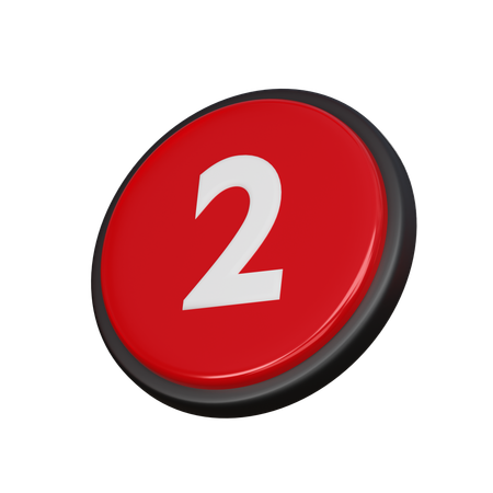 Free Number 02  3D Icon