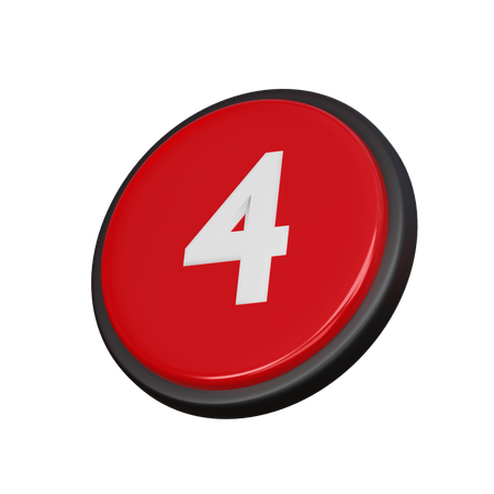 Free Number 04  3D Icon