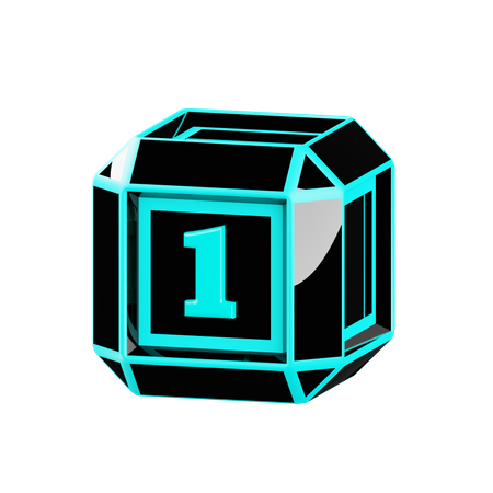 Free Number 1  3D Icon