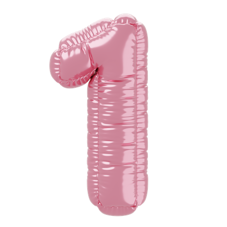 Free Number 1  3D Icon