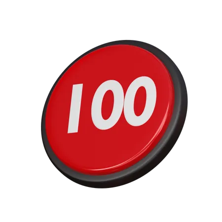 Free Number 100  3D Icon