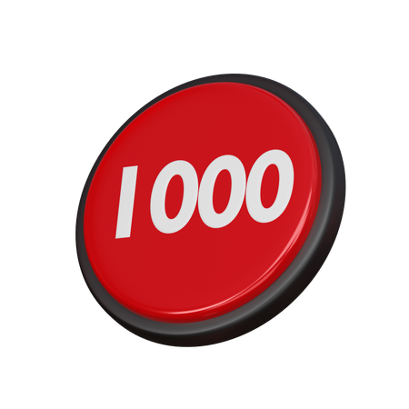 Free Number 1000  3D Icon