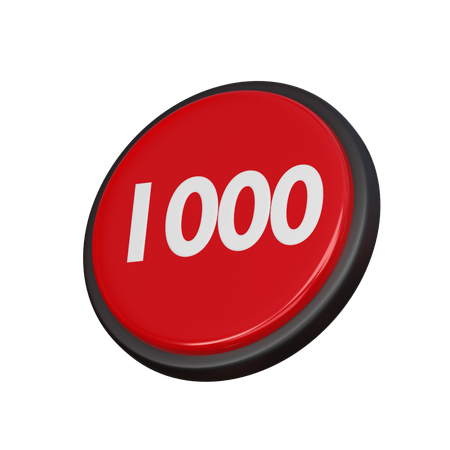 Free Number 1000  3D Icon