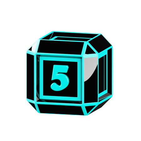 Free Number 5  3D Icon