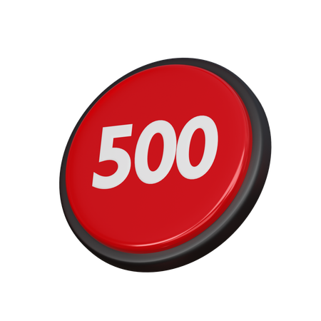 Free Number 500  3D Icon