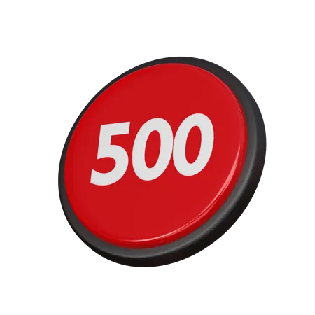 Free Number 500  3D Icon