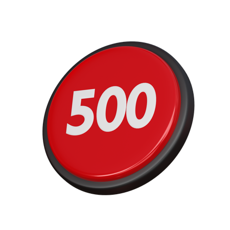 Free Number 500  3D Icon