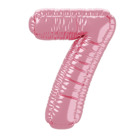 Free Number 7  3D Icon