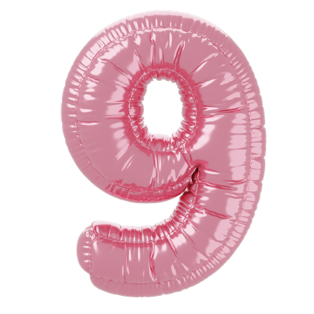 Free Number 9  3D Icon