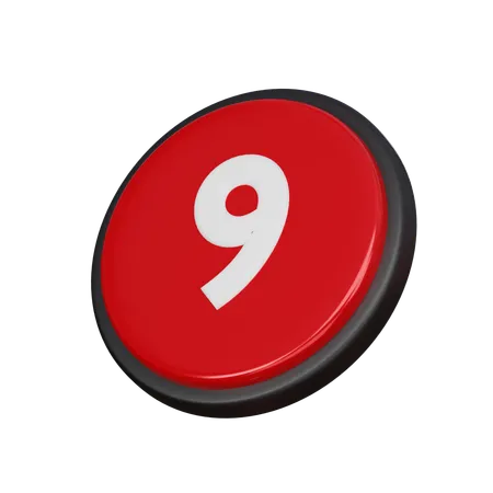 Free Número 09  3D Icon