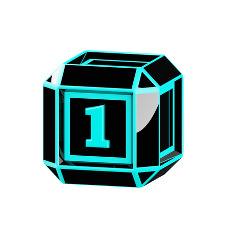Free Número 1  3D Icon