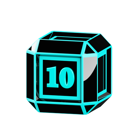 Free Número 10  3D Icon