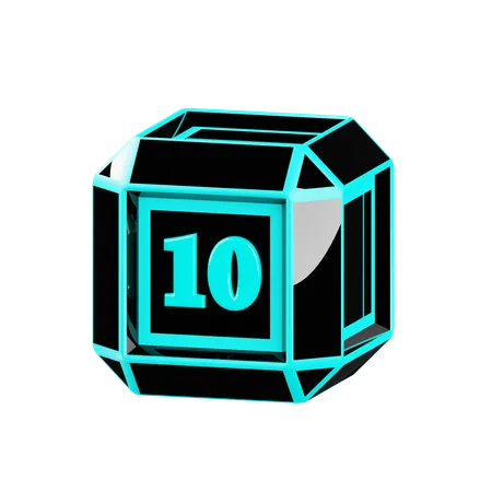 Free Número 10  3D Icon