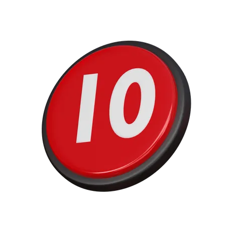 Free Número 10  3D Icon