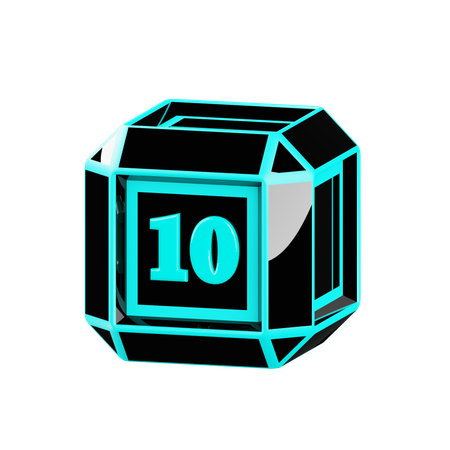 Free Número 10  3D Icon