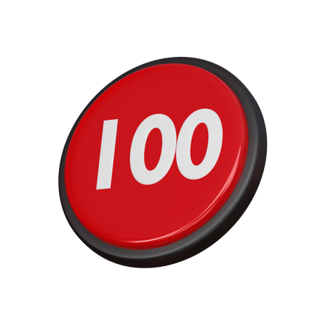 Free Numéro 100  3D Icon