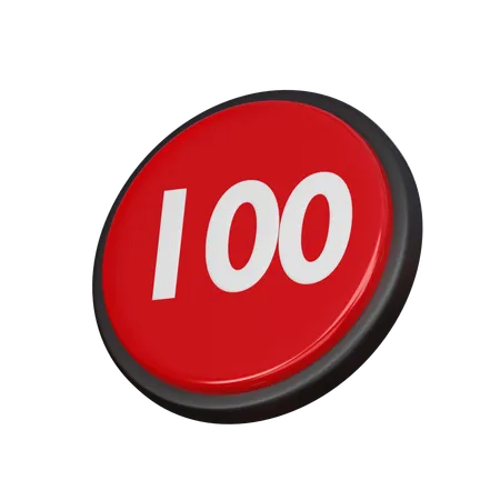 Free Numero 100  3D Icon