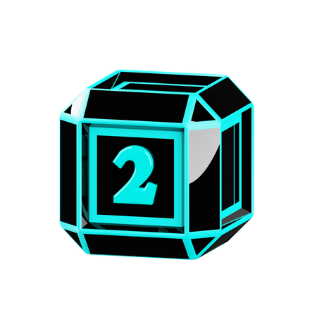 Free Número 2  3D Icon