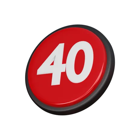 Free Número 40  3D Icon