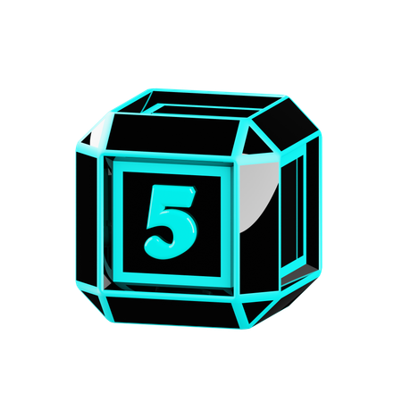 Free Número 5  3D Icon