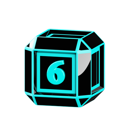 Free Número 6  3D Icon