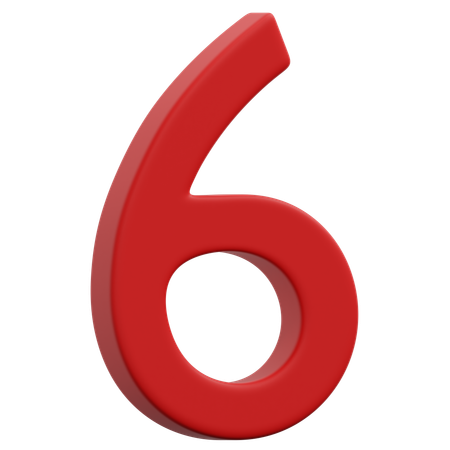 Free Numero 6  3D Icon