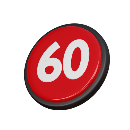 Free Número 60  3D Icon