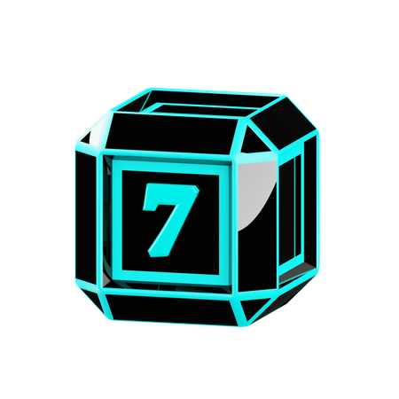 Free Número 7  3D Icon