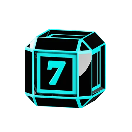 Free Número 7  3D Icon