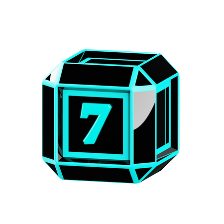 Free Número 7  3D Icon