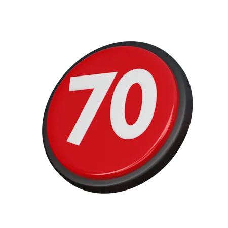 Free Número 70  3D Icon