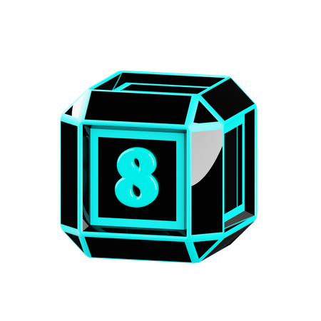 Free Número 8  3D Icon