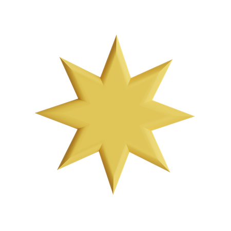 Free Octagram  3D Icon