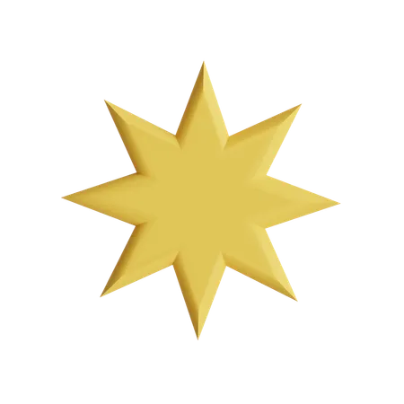 Free Octagram  3D Icon