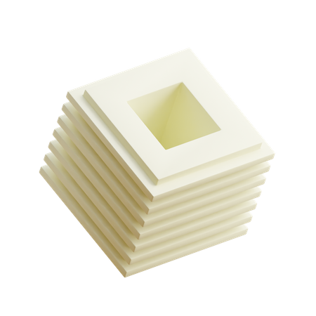 Free Offener Quaderstapel  3D Icon