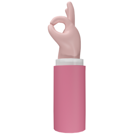 Free OKの手振り  3D Icon