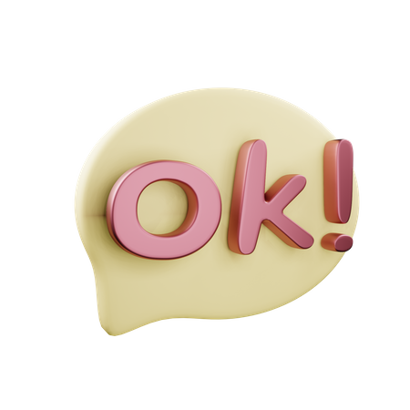 Free Ok  3D Icon