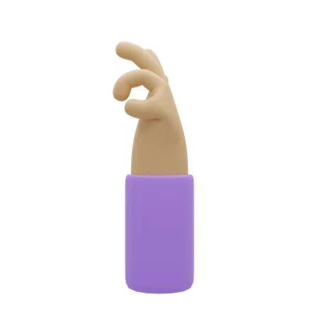 Free Ok Hand Gesture  3D Illustration