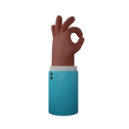 Free Okay hand gesture 3D Illustration