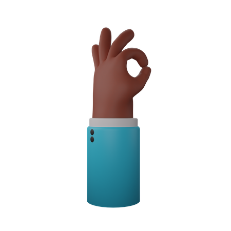 Free Okay, Handbewegung  3D Illustration