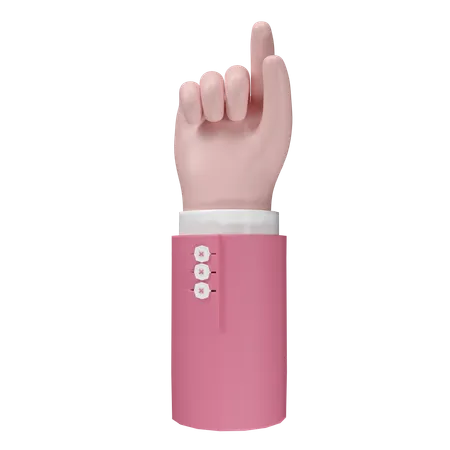 Free One Finger Hand Gesture  3D Icon