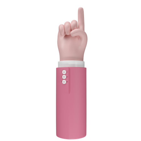 Free One Finger Hand Gesture  3D Icon