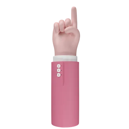 Free One Finger Hand Gesture  3D Icon