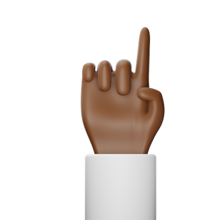 Free One finger hand gesture  3D Icon