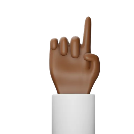 Free One finger hand gesture  3D Icon