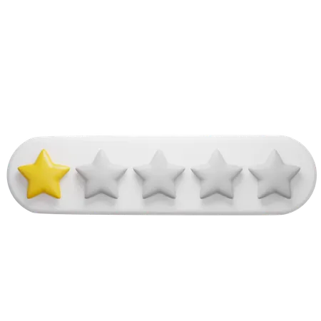 Free One Star Rating  3D Icon